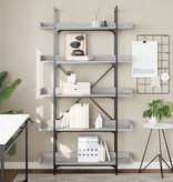 VidaXL Boekenkast 5-laags 100x33x180,5 cm bewerkt hout grijs sonoma