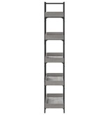 VidaXL Boekenkast 5-laags 100x33x180,5 cm bewerkt hout grijs sonoma