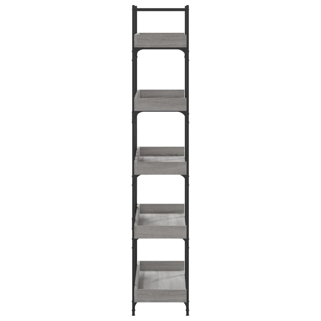 VidaXL Boekenkast 5-laags 100x33x180,5 cm bewerkt hout grijs sonoma