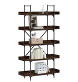 VidaXL Boekenkast 5-laags 100x33x180,5 cm bewerkt hout gerookt eiken
