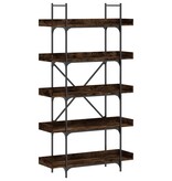 VidaXL Boekenkast 5-laags 100x33x180,5 cm bewerkt hout gerookt eiken