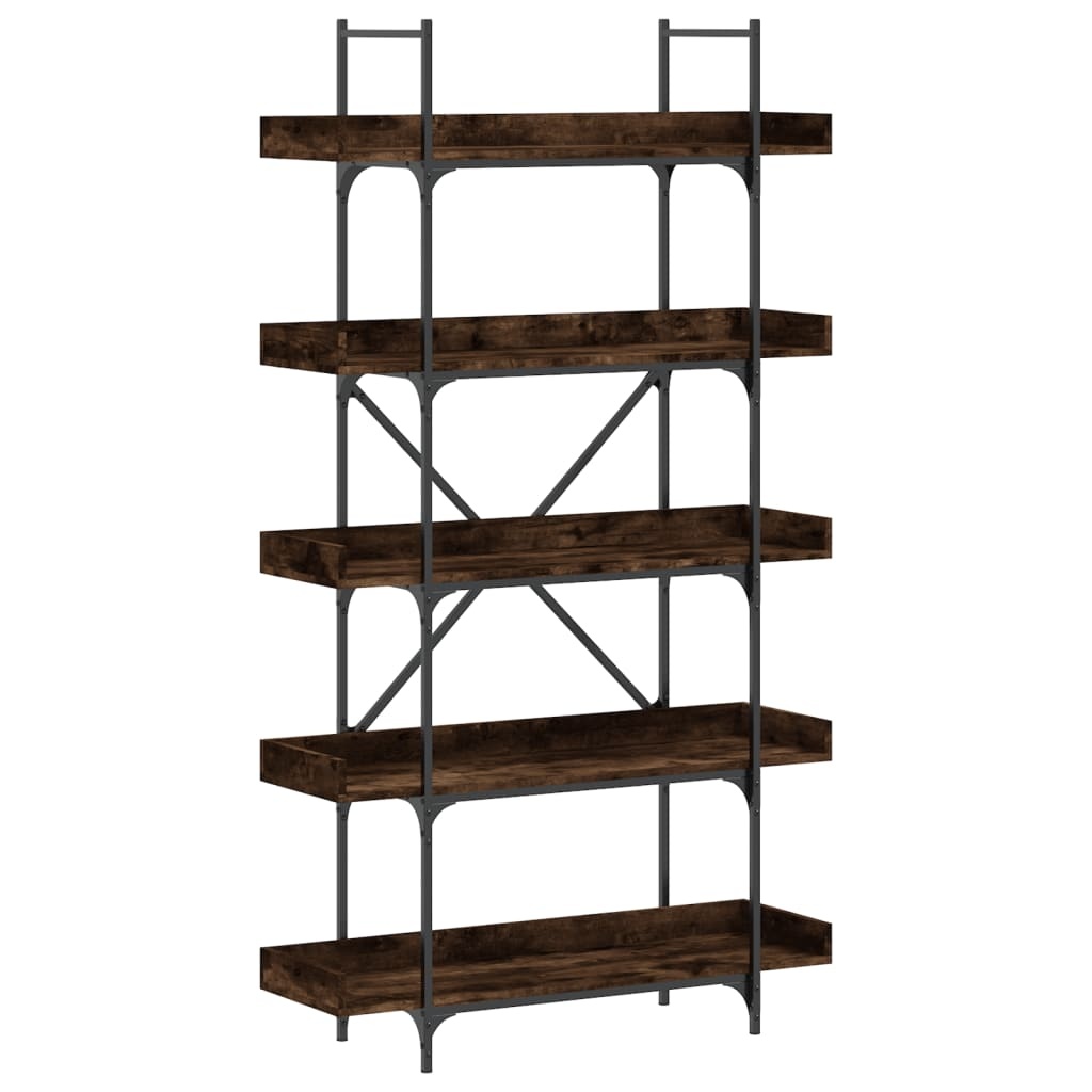 VidaXL Boekenkast 5-laags 100x33x180,5 cm bewerkt hout gerookt eiken