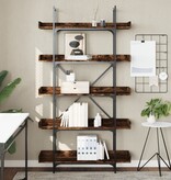 VidaXL Boekenkast 5-laags 100x33x180,5 cm bewerkt hout gerookt eiken