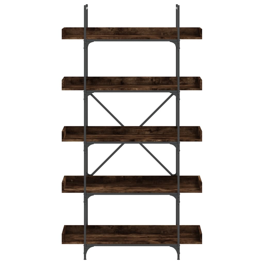 VidaXL Boekenkast 5-laags 100x33x180,5 cm bewerkt hout gerookt eiken