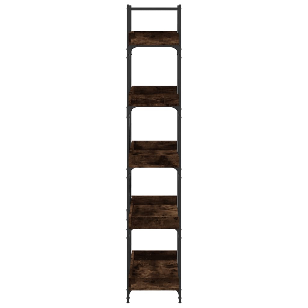 VidaXL Boekenkast 5-laags 100x33x180,5 cm bewerkt hout gerookt eiken