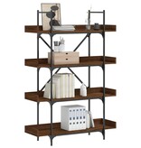 VidaXL Boekenkast 4-laags 100x33x145,5 cm bewerkt hout bruineikenkleur