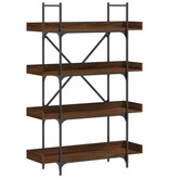 VidaXL Boekenkast 4-laags 100x33x145,5 cm bewerkt hout bruineikenkleur