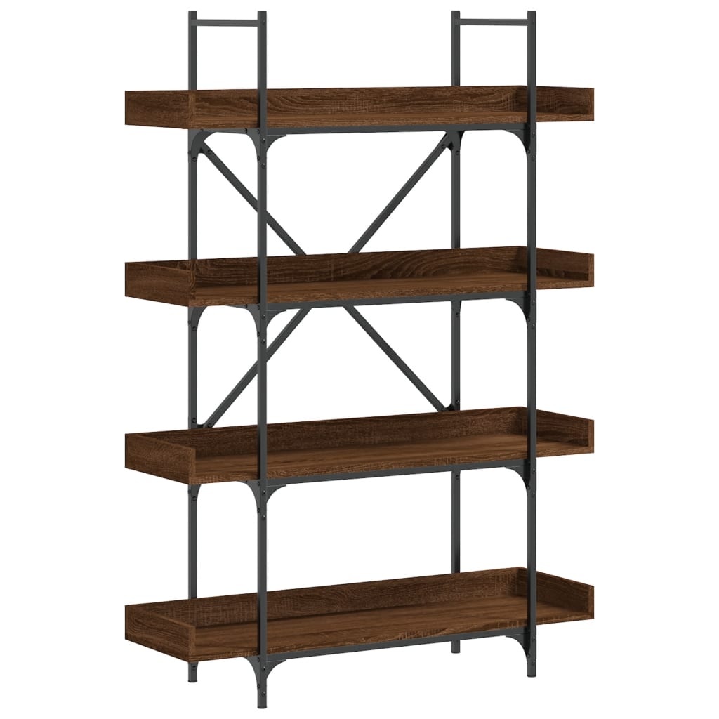 VidaXL Boekenkast 4-laags 100x33x145,5 cm bewerkt hout bruineikenkleur