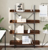 VidaXL Boekenkast 4-laags 100x33x145,5 cm bewerkt hout bruineikenkleur