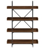VidaXL Boekenkast 4-laags 100x33x145,5 cm bewerkt hout bruineikenkleur