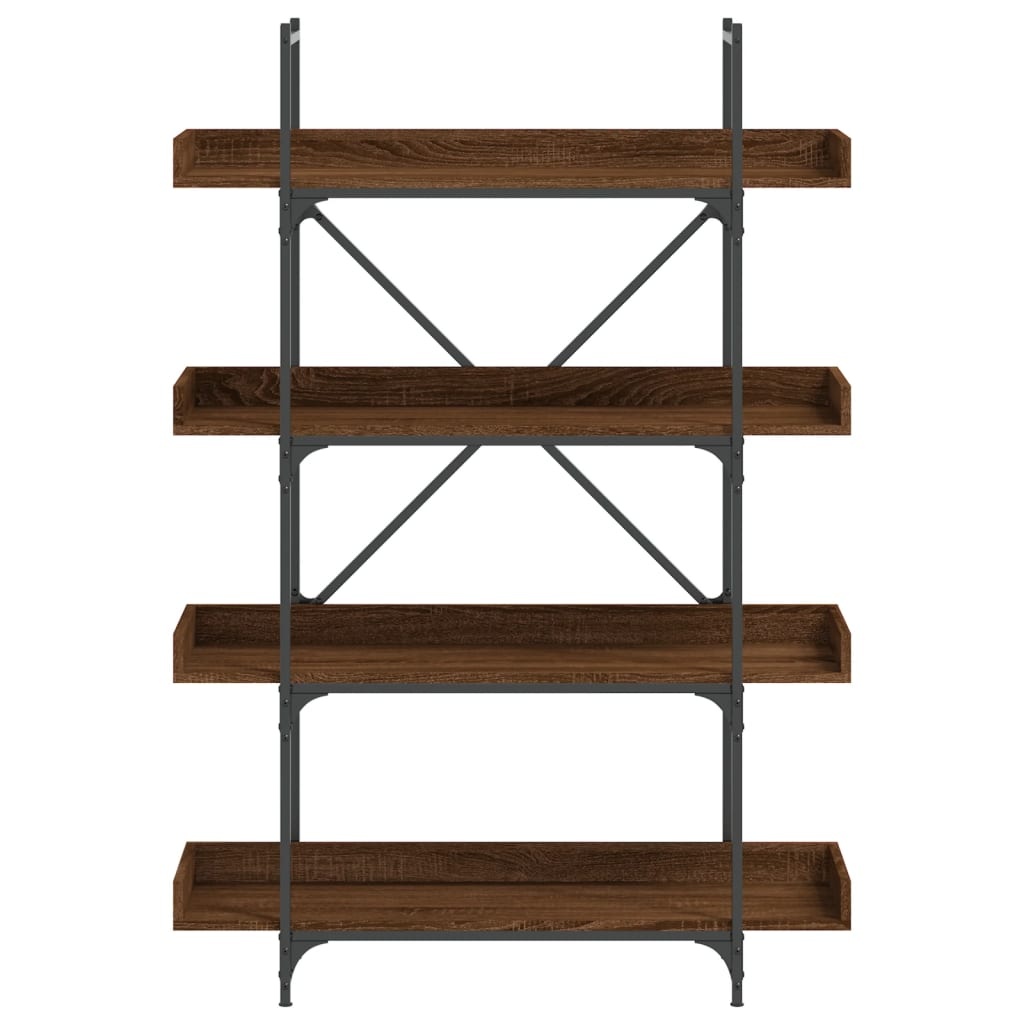 VidaXL Boekenkast 4-laags 100x33x145,5 cm bewerkt hout bruineikenkleur