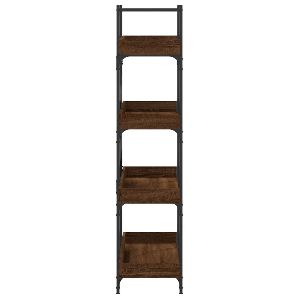 VidaXL Boekenkast 4-laags 100x33x145,5 cm bewerkt hout bruineikenkleur