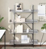 VidaXL Boekenkast 4-laags 100x33x145,5 cm bewerkt hout grijs sonoma