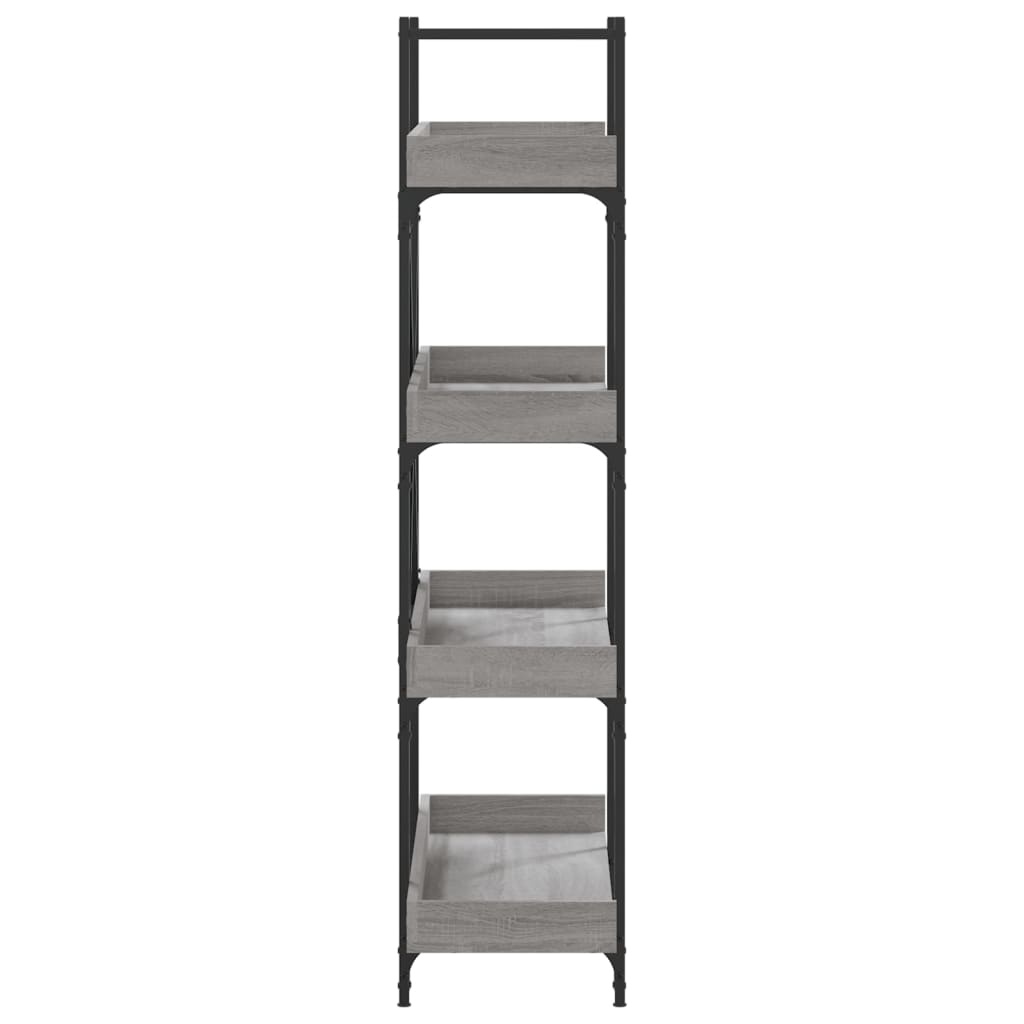 VidaXL Boekenkast 4-laags 100x33x145,5 cm bewerkt hout grijs sonoma