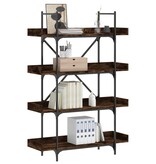 VidaXL Boekenkast 4-laags 100x33x145,5 cm bewerkt hout gerookt eiken