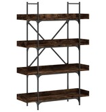 VidaXL Boekenkast 4-laags 100x33x145,5 cm bewerkt hout gerookt eiken