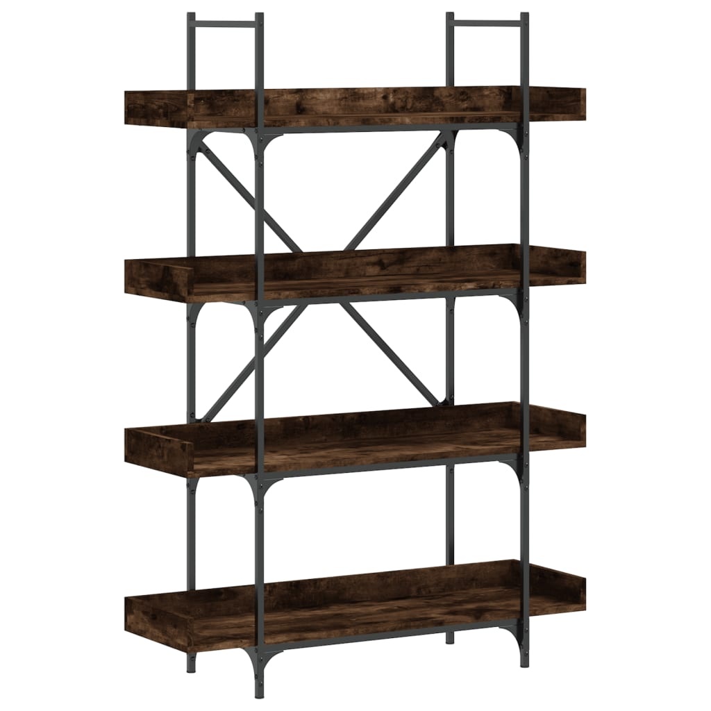 VidaXL Boekenkast 4-laags 100x33x145,5 cm bewerkt hout gerookt eiken