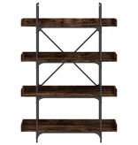 VidaXL Boekenkast 4-laags 100x33x145,5 cm bewerkt hout gerookt eiken