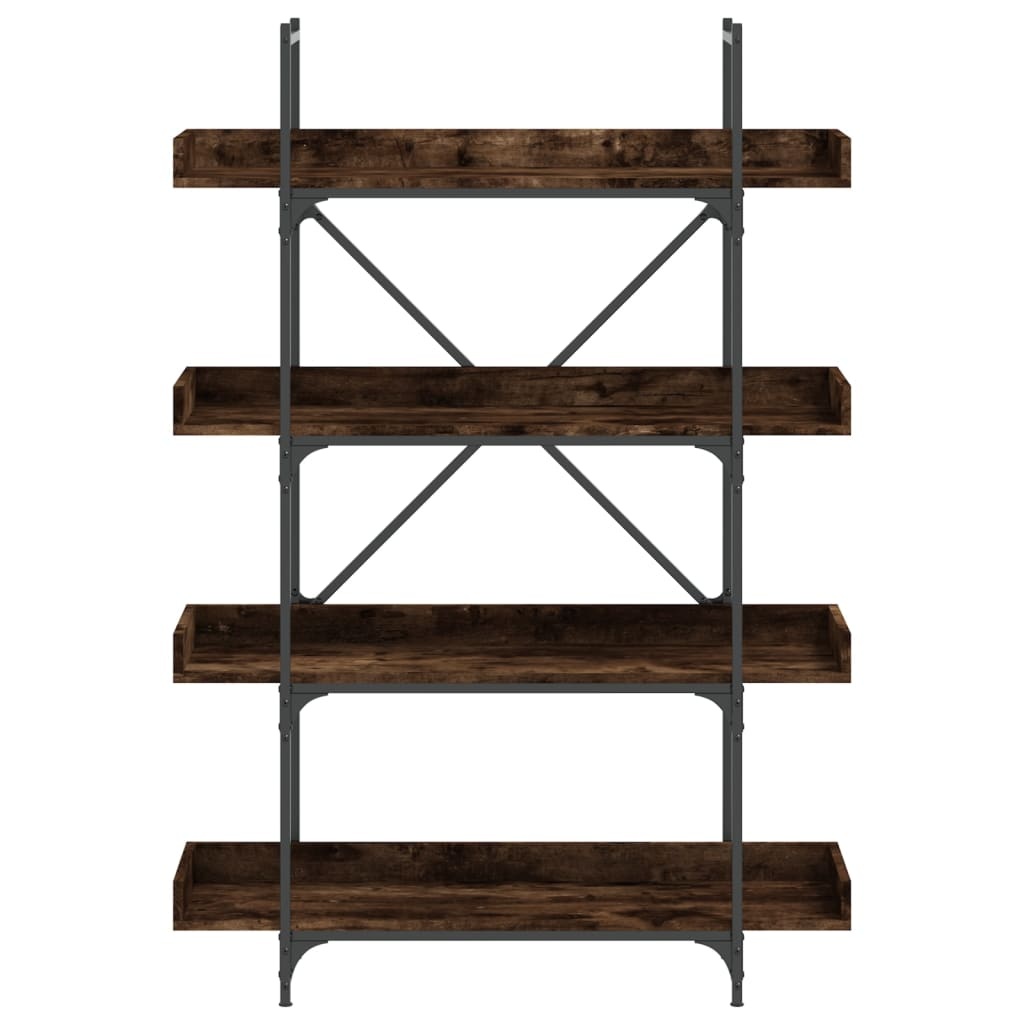 VidaXL Boekenkast 4-laags 100x33x145,5 cm bewerkt hout gerookt eiken