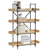 VidaXL Boekenkast 4-laags 100x33x145,5 cm bewerkt hout sonoma eiken