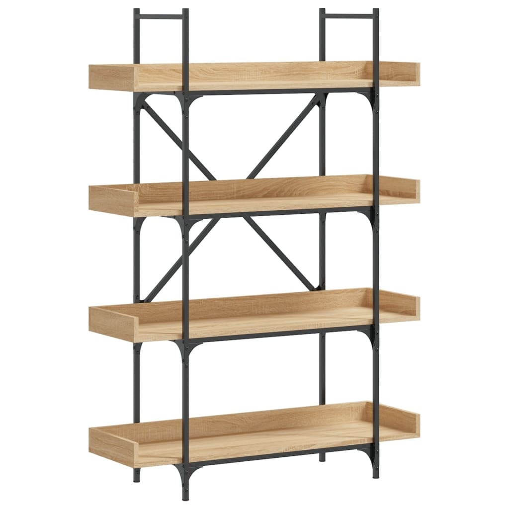 VidaXL Boekenkast 4-laags 100x33x145,5 cm bewerkt hout sonoma eiken