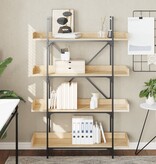 VidaXL Boekenkast 4-laags 100x33x145,5 cm bewerkt hout sonoma eiken