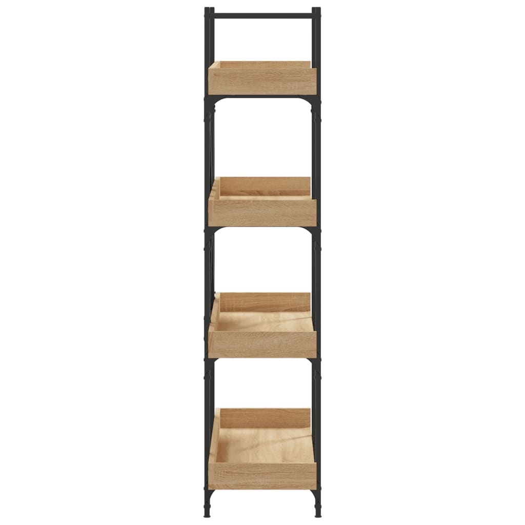 VidaXL Boekenkast 4-laags 100x33x145,5 cm bewerkt hout sonoma eiken