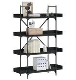 VidaXL Boekenkast 4-laags 100x33x145,5 cm bewerkt hout zwart