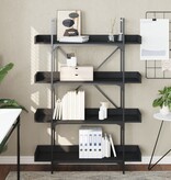 VidaXL Boekenkast 4-laags 100x33x145,5 cm bewerkt hout zwart