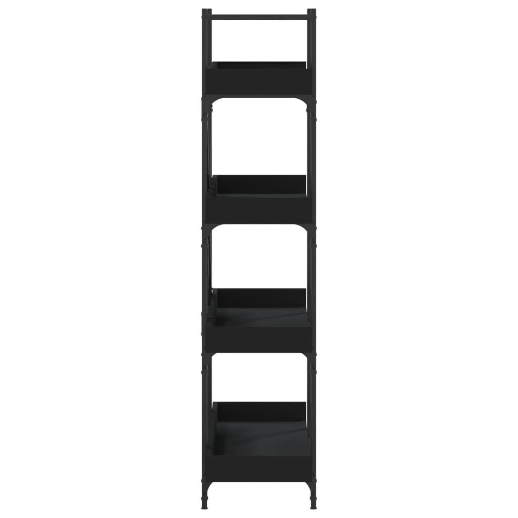 VidaXL Boekenkast 4-laags 100x33x145,5 cm bewerkt hout zwart