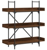 VidaXL Boekenkast 3-laags 100x33x108,5 cm bewerkt hout bruineikenkleur