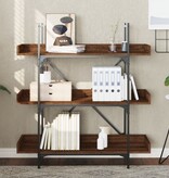 VidaXL Boekenkast 3-laags 100x33x108,5 cm bewerkt hout bruineikenkleur