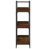 VidaXL Boekenkast 3-laags 100x33x108,5 cm bewerkt hout bruineikenkleur