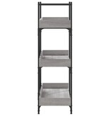VidaXL Boekenkast 3-laags 100x33x108,5 cm bewerkt hout grijs sonoma