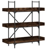 VidaXL Boekenkast 3-laags 100x33x108,5 cm bewerkt hout gerookt eiken