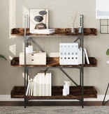 VidaXL Boekenkast 3-laags 100x33x108,5 cm bewerkt hout gerookt eiken