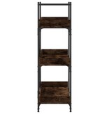 VidaXL Boekenkast 3-laags 100x33x108,5 cm bewerkt hout gerookt eiken