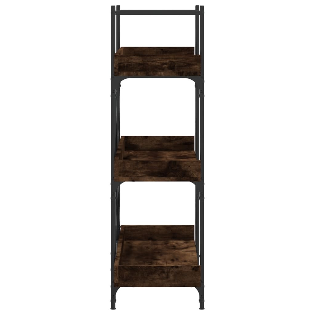 VidaXL Boekenkast 3-laags 100x33x108,5 cm bewerkt hout gerookt eiken