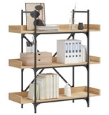 VidaXL Boekenkast 3-laags 100x33x108,5 cm bewerkt hout sonoma eiken