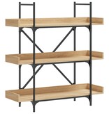 VidaXL Boekenkast 3-laags 100x33x108,5 cm bewerkt hout sonoma eiken