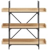 VidaXL Boekenkast 3-laags 100x33x108,5 cm bewerkt hout sonoma eiken
