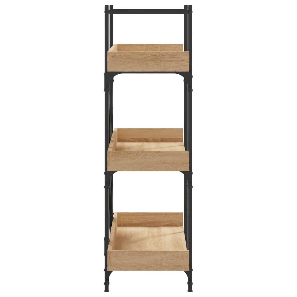 VidaXL Boekenkast 3-laags 100x33x108,5 cm bewerkt hout sonoma eiken