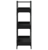 VidaXL Boekenkast 3-laags 100x33x108,5 cm bewerkt hout zwart