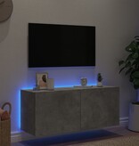 vidaXL Tv-wandmeubel met LED-verlichting 100x35x41 cm betongrijs