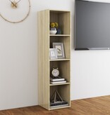 vidaXL Tv-meubel 142,5x35x36,5 cm spaanplaat sonoma eikenkleurig