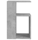 vidaXL Bijzettafel 36x30x56 cm spaanplaat betongrijs