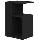 VidaXL Bijzettafel 36x30x56 cm spaanplaat zwart