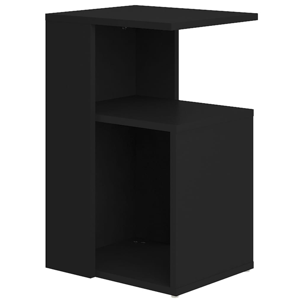 VidaXL Bijzettafel 36x30x56 cm spaanplaat zwart