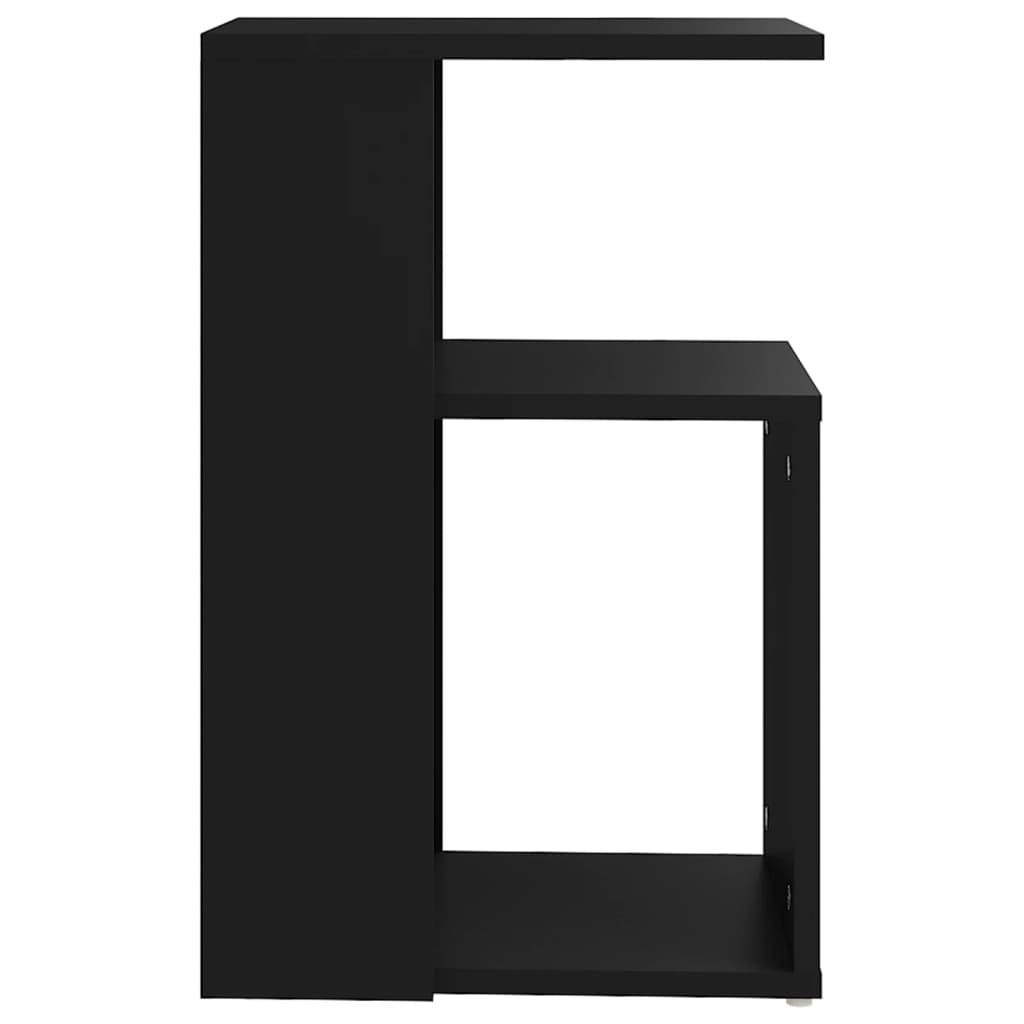 VidaXL Bijzettafel 36x30x56 cm spaanplaat zwart