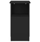 VidaXL Bijzettafel 36x30x56 cm spaanplaat zwart